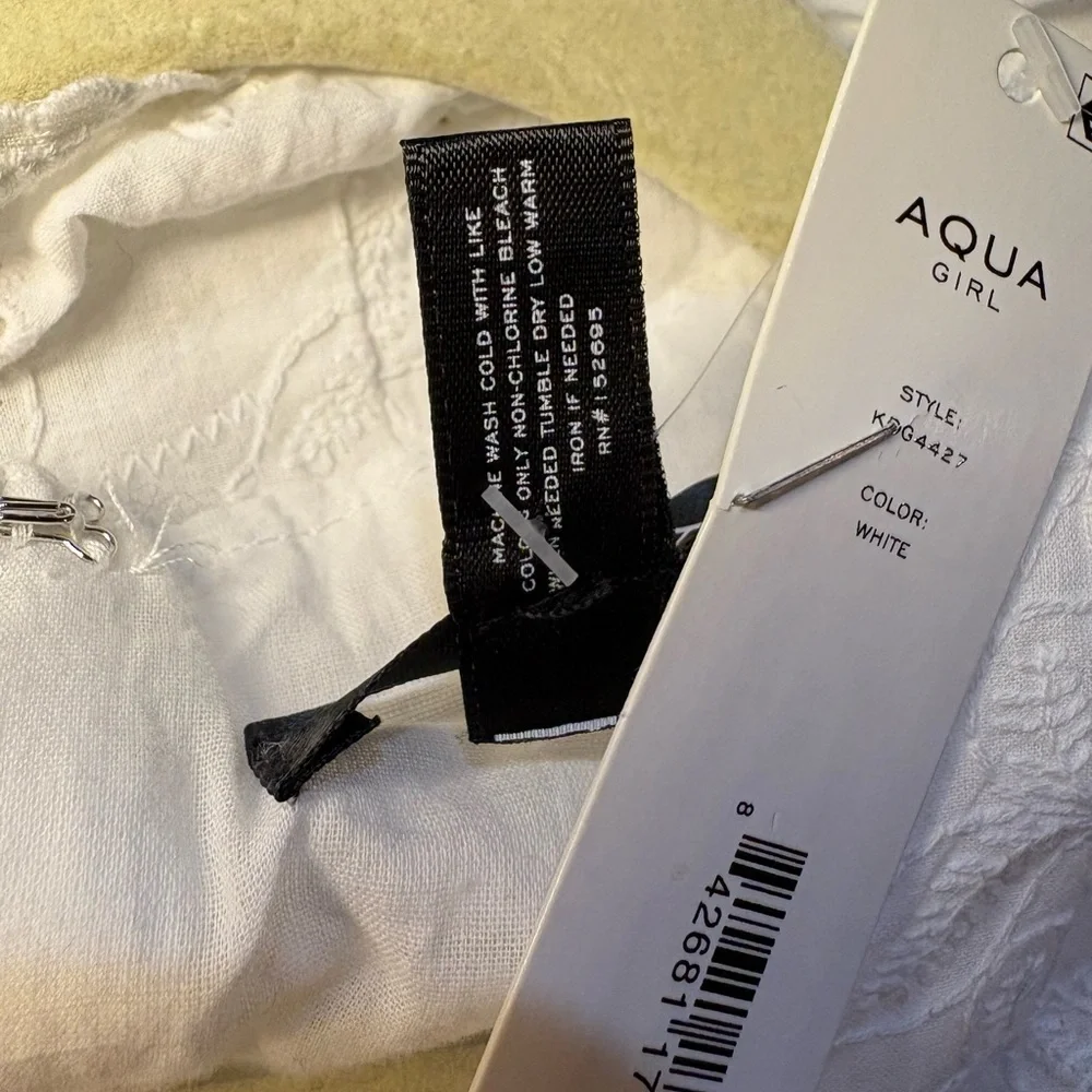 NWT Aqua‎ from Bloomingdales Eyelet Midi Dress Special Occasion Summer Easter